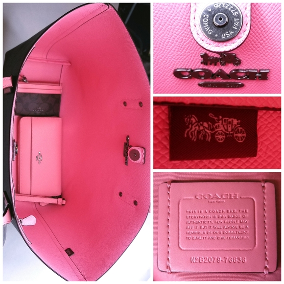 COACH SIGNATURE SET 3P BAG WRISTLET CARD KEYCHAIN - Picture 6 of 13